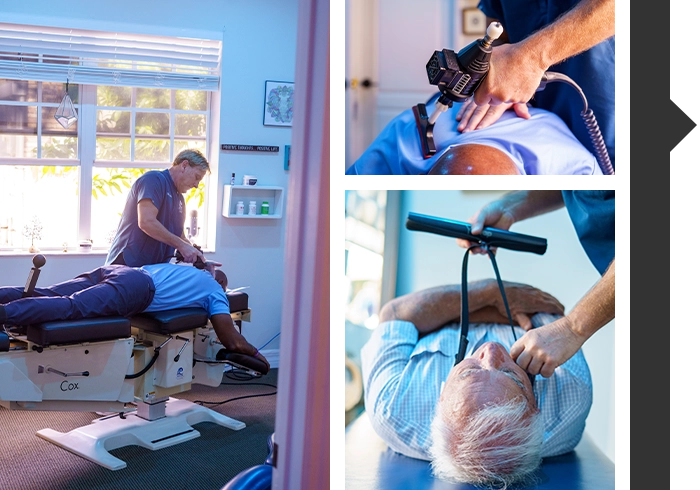 Chiropractor James Claeys Helping Various Patients Collage